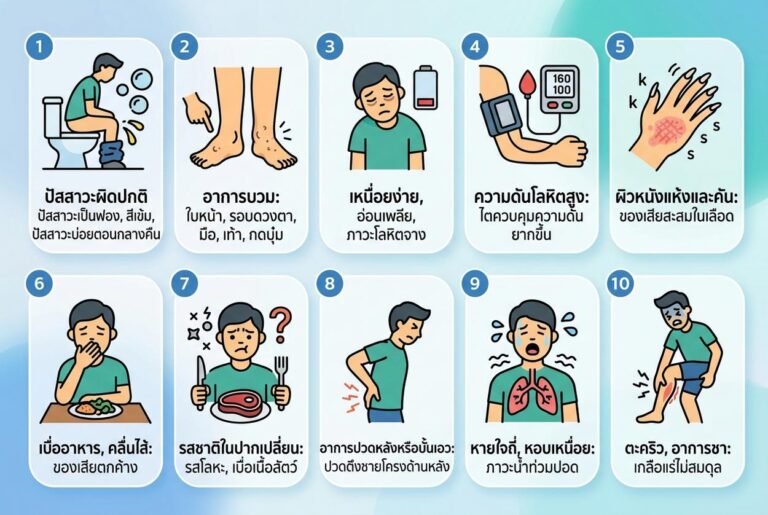 สัญญาณไตเสื่อม: 10 อาการเตือนภัยที่ห้ามมองข้าม พร้อมวิธีดูแลรักษา