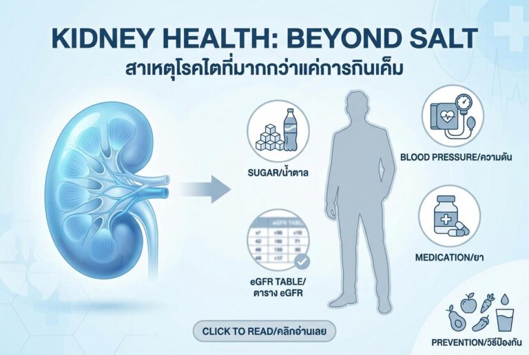 สาเหตุโรคไตที่มากกว่าแค่การกินเค็ม: สัญญาณเตือนและวิธีป้องกันที่คุณต้องรู้